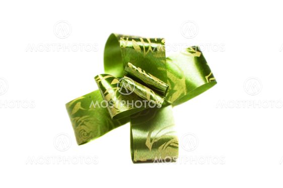 Yellow green ribbon flower