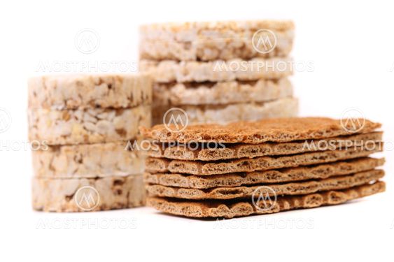 Composition of corn cracker and bread crisps.