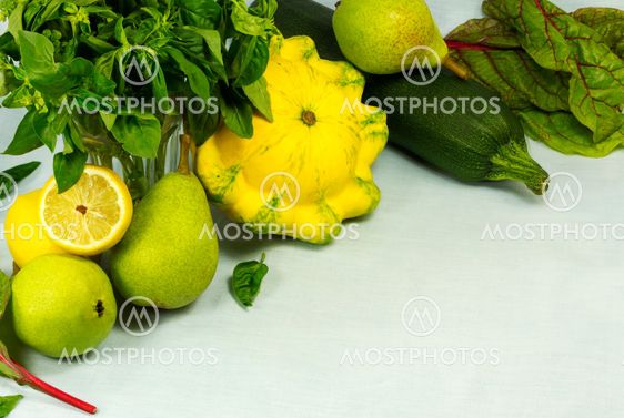 Still life of vegetables and fruits