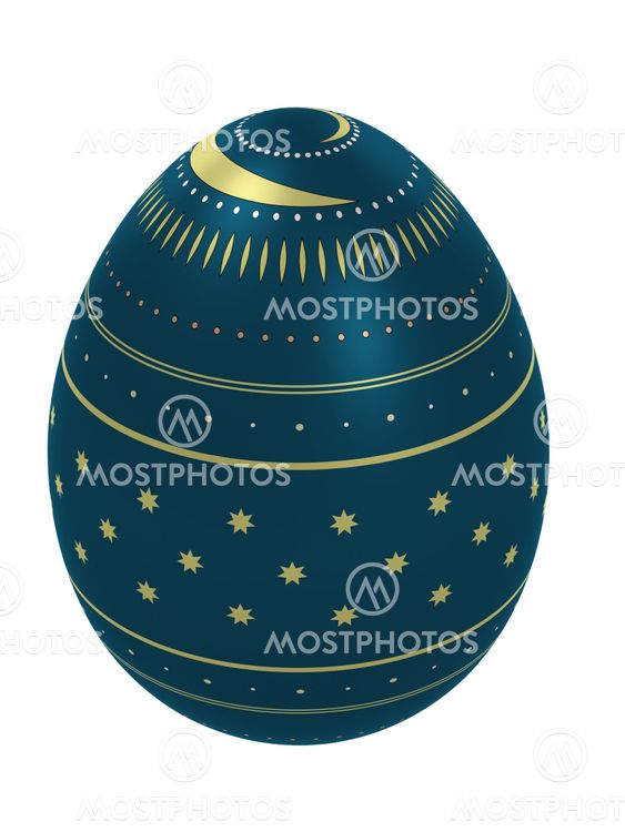 Isolated ornate egg
