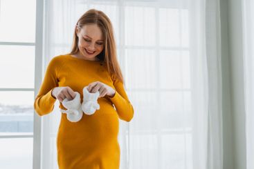 Pregnancy motherhood people expectation future. Pregnant...