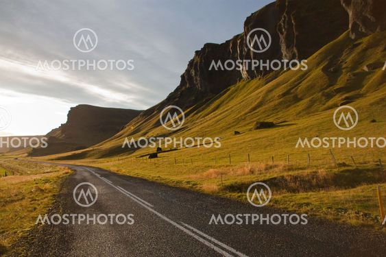 Endless road in Iceland