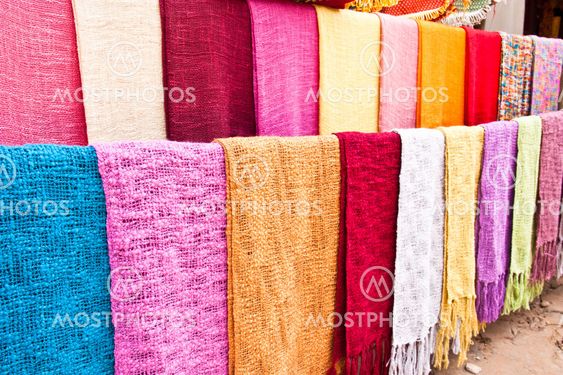 Multi-colored scarf.