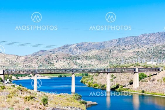railway viaduct in Pocinho, Douro Valley, Portugal