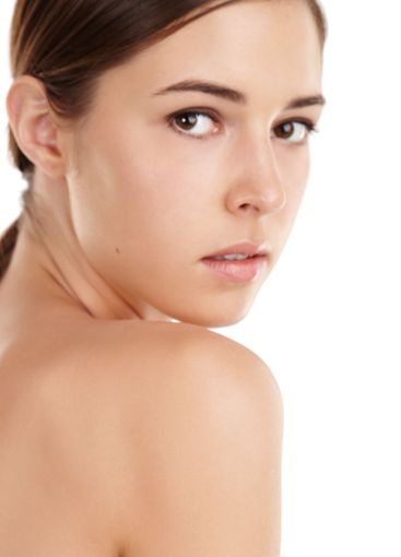 Beauty, portrait or shoulder of woman with skincare,...