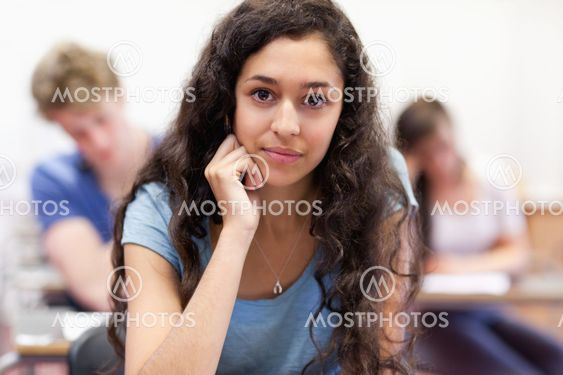 Serious students working on an assignment
