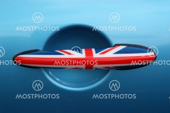 British flag design car door handles.