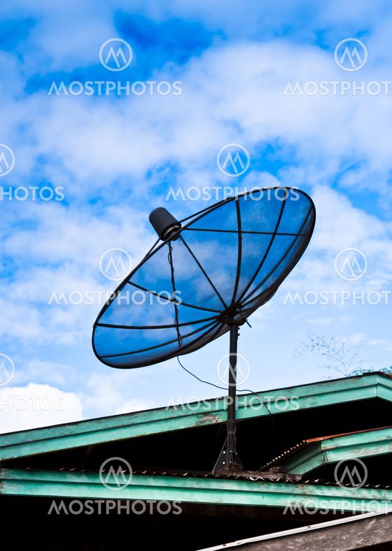 Satellite dish on the roof
