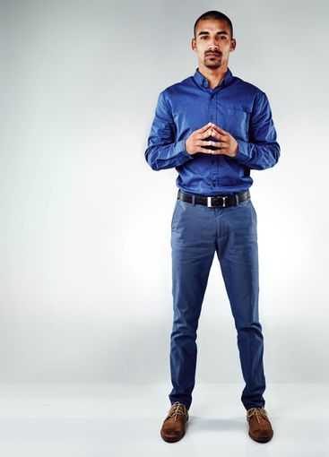 Serious, professional and portrait of business man for...