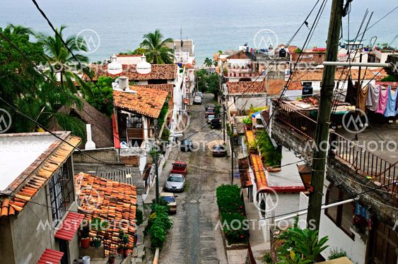 Staden gata i Puerto Vallarta, Mexiko