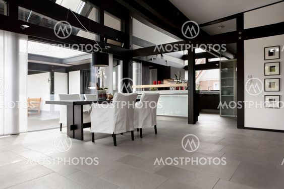 Moderne hus, stuen