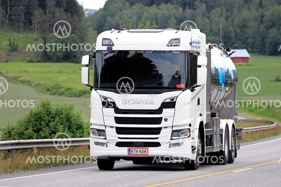 Scania G500 Milk Truck on the Road