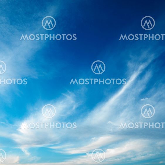 Cirrus clouds in sky.