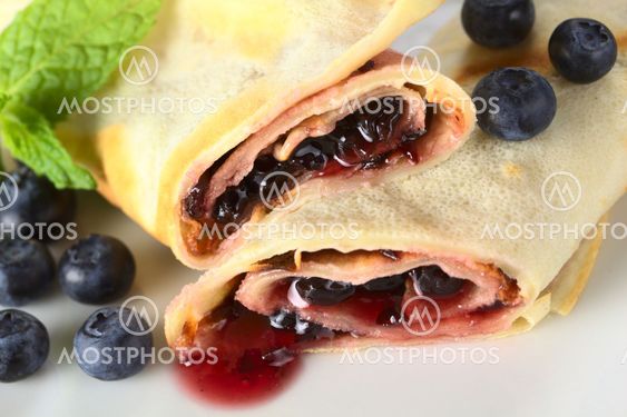 Crepe with Blueberry Jam