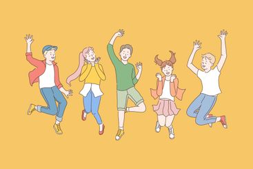 Childhood, friendship, party concept