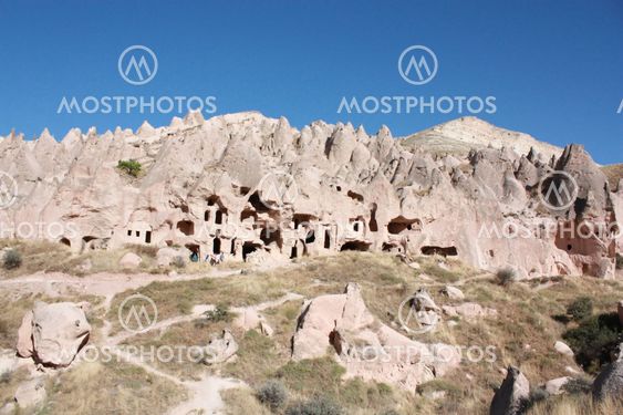 Dwellings in the limestone formations