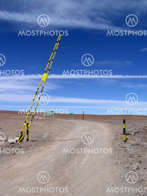 The border between Chile and Bolivia