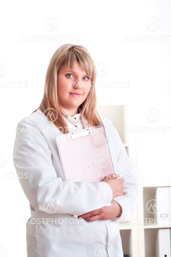 portrait of a young woman doctor