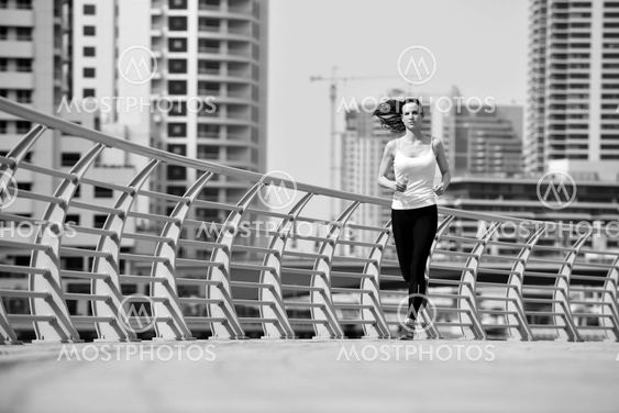 woman jogging at morning