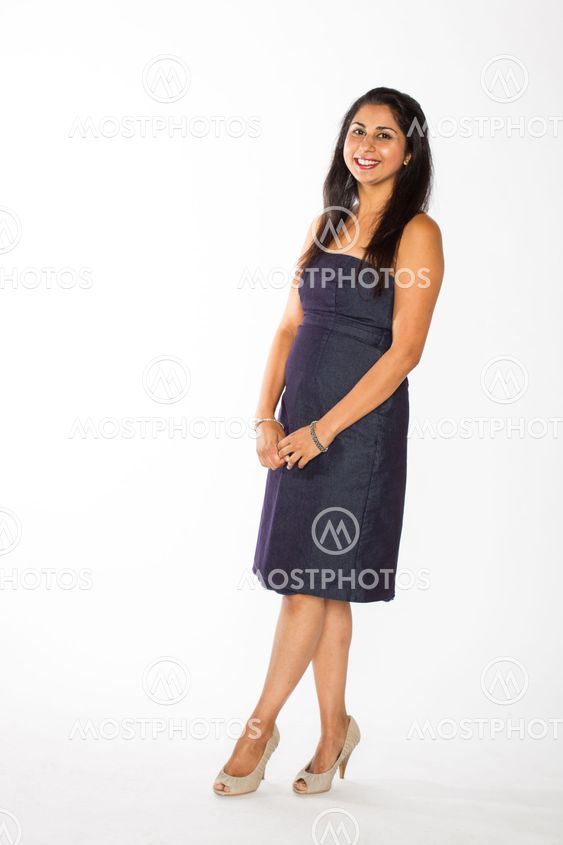 Pretty Indian Woman in blue Dress