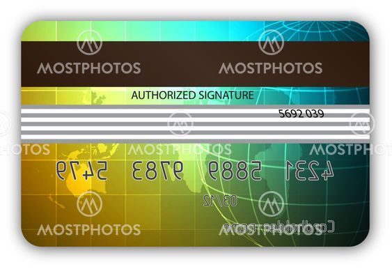Vector credit cards, back view