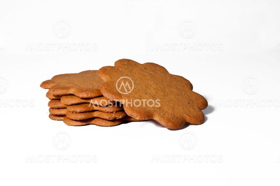 Pepparkakor på vit bakgrund
