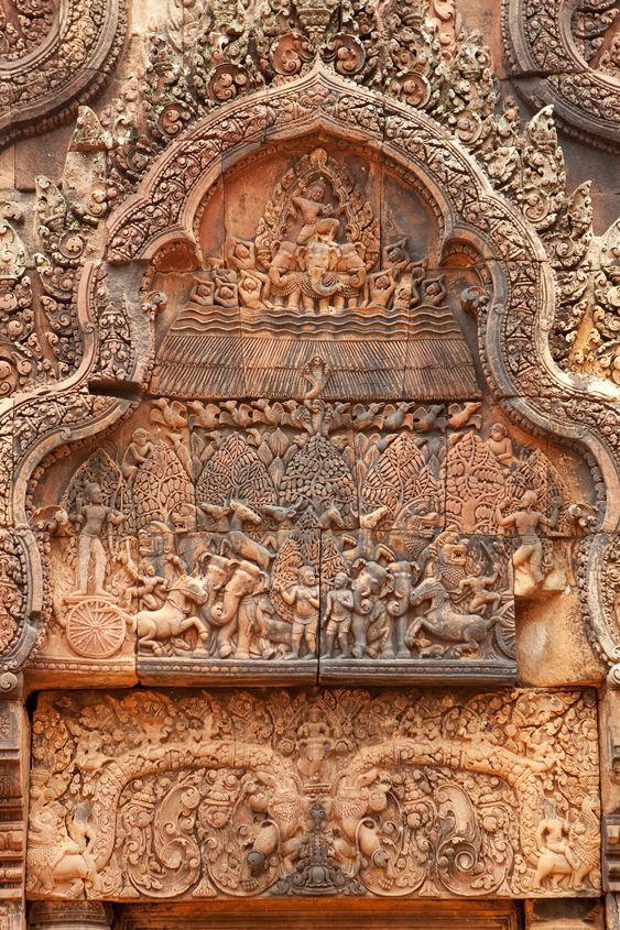 Khmer relief in Banteay Srei
