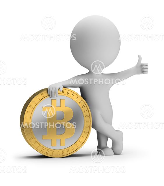 3d small people - bitcoin