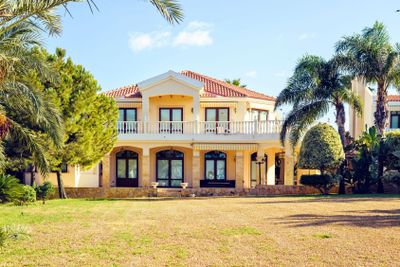Daylight view to modern house with two levels