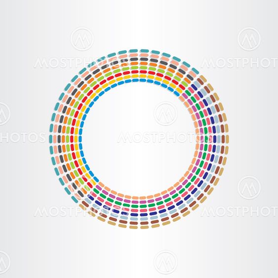 color circle abstract background design with lines