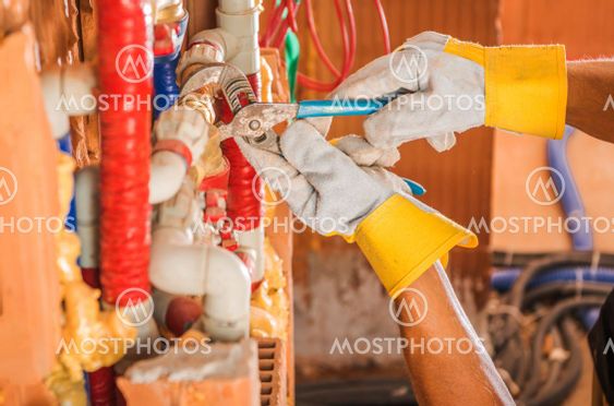 Plumber Finishing Whole New Water Supply System