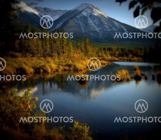 Reflections, Rocky Mountains in the fall