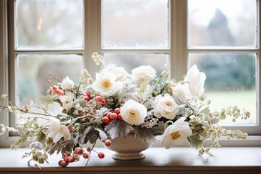 Floral arrangement with winter, autumn or early spring...