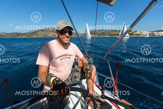 Sailing regatta 16th Ellada Autumn 2016 among Greek island group in the Aegean Sea