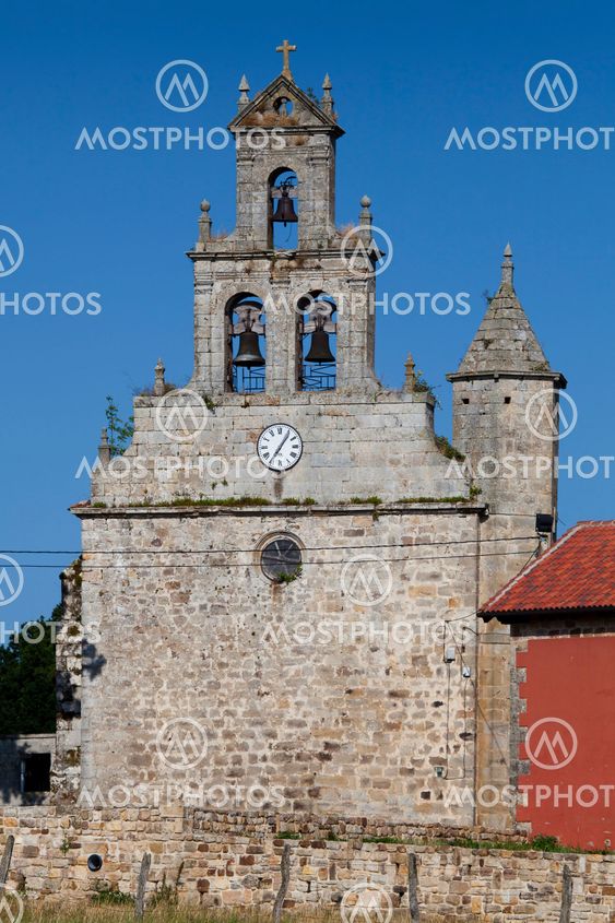 Church of Orzales, Campoo de Yuso, Cantabria, Spain
