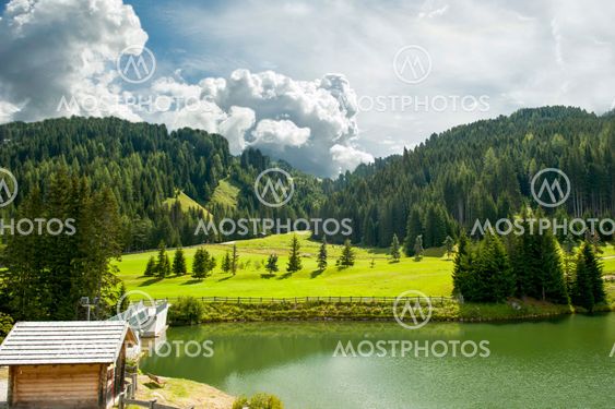 the small alpine lake
