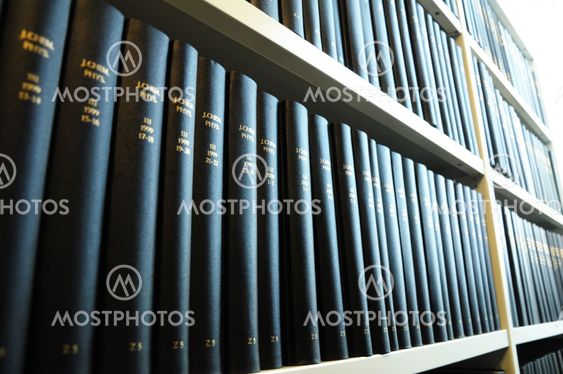old books in a library