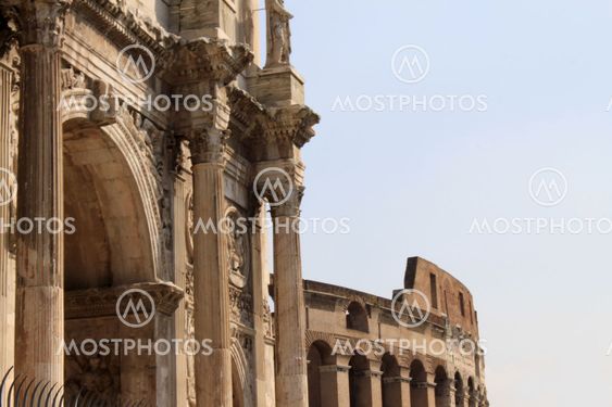 Arch of Constantine and Colosseum