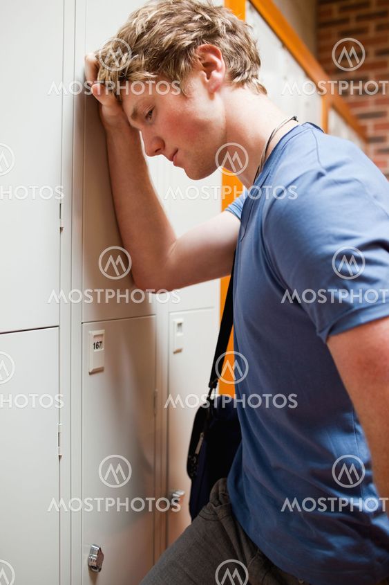 Portrait of a lonely student