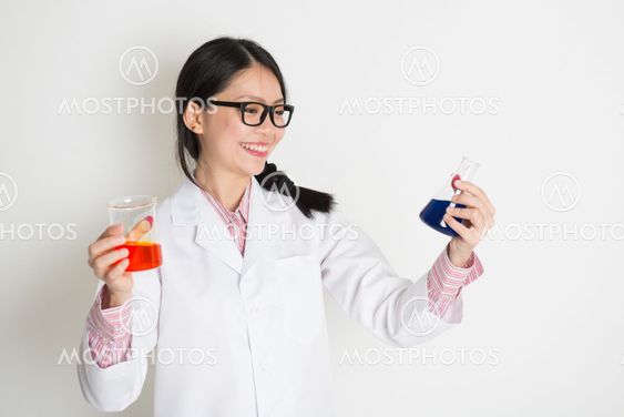 Microbiology student doing liquid sample test