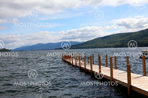 wooden dock on Lake George NY