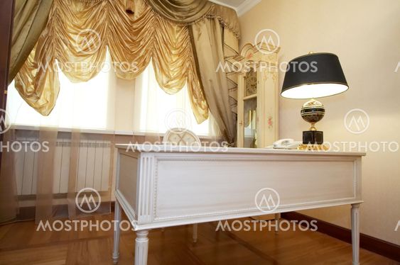 desk, lamp and hours