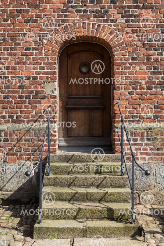 Wooden door entrance