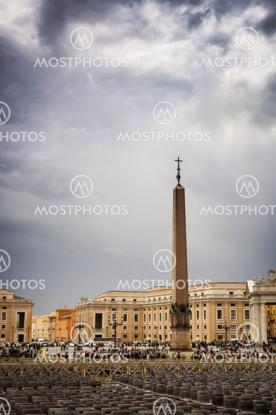 Catolic monument on Vatican square