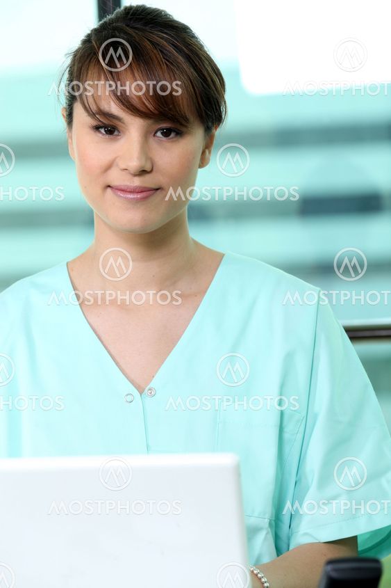 Portrait of a medical receptionist