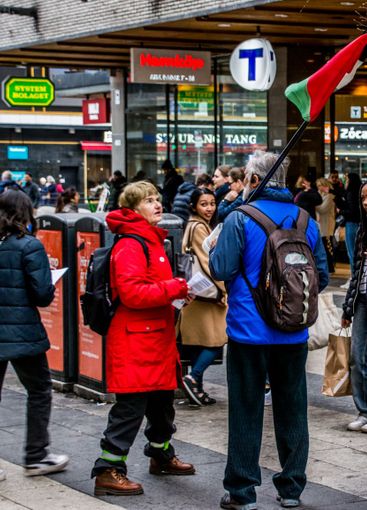 Liten protest mot Israels ockupation