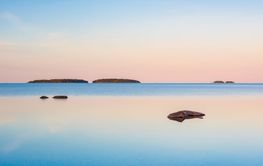 Still morning on Lake Vanern, Sweden, with soft light...