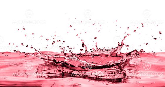 splashing red wine