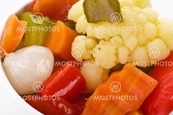 appetizer vegetables mix close up