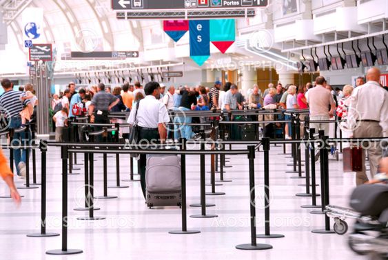 Airport crowd